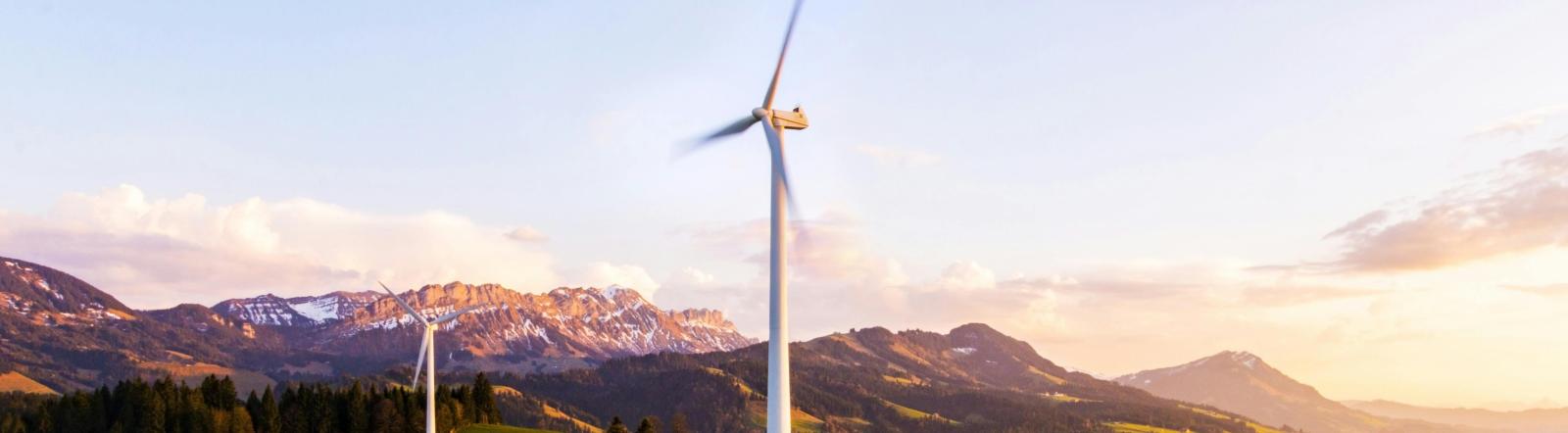 windmill in a rolling field