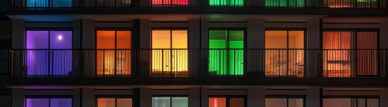 multicolored apartment lights