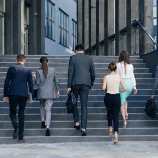 people waling up steps (placeholder)